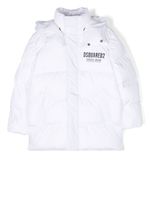 DSQUARED2 KIDS doudoune à logo poitrine imprimé - Blanc