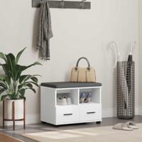 Halbank Wit 60 x 38 x 46 cm Spaanplaat en Bekledingsstof