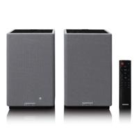 LENCO SPB-240BKGY - Set van 2 HiFi stereo Bluetooth® speakers - Krachtig geluid in een stijlvol design - Zwart/Grijs