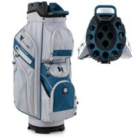 Golfbag met 14 Vakken & Draagriem & Regenhoes & 11 Zakken Lichtgewicht Golfkar tas Marineblauw