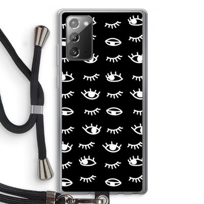 Eye pattern #3: Samsung Galaxy Note 20 / Note 20 5G Transparant Hoesje met koord