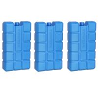 Gerimport Koelelement - 3x - 400 ml - 9,5 x 16 cm - blauw - voor koeltas of koelbox