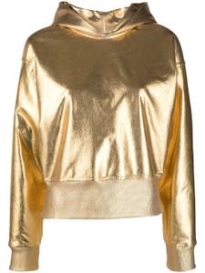 Valentino Garavani hoodie à effet métallisé - Or