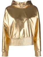 Valentino Garavani hoodie à effet métallisé - Or