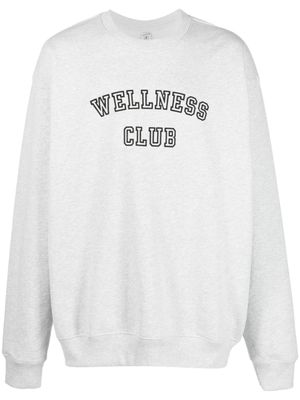 Sporty & Rich sweat en coton à slogan imprimé - Gris