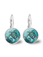 Etnisch Vintage Schildpad Transparant Edelsteen oorbellen - thumbnail