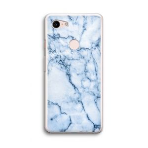 Blauw marmer: Google Pixel 3 Transparant Hoesje