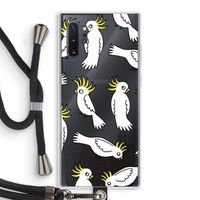 Papegaai: Samsung Galaxy Note 10 Plus Transparant Hoesje met koord