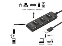 Equip 128957 interface hub USB 2.0 480 Mbit/s Zwart - thumbnail