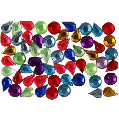 Plak diamantjes - 240x stuks - gekleurd - 5 mm - stickers - steentjes - plakdiamanten