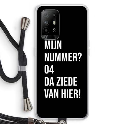 Da ziede van hier - Zwart: Oppo A94 5G Transparant Hoesje met koord