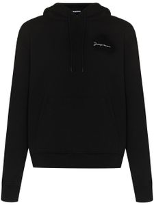 Jacquemus hoodie à logo brodé - Noir