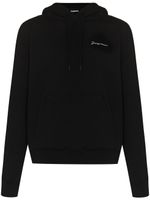 Jacquemus hoodie à logo brodé - Noir