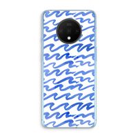 Blauwe golven: OnePlus 7T Transparant Hoesje