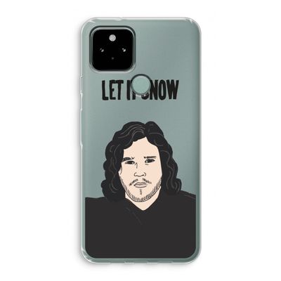 Let It Snow: Google Pixel 5 Transparant Hoesje