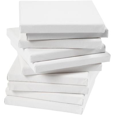 Creativ Company Gespannen canvas, d: 1,6 cm, afm 20x20 cm, 280 gr, wit, 80 stuk/ 1 doos
