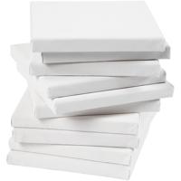 Creativ Company Gespannen canvas, d: 1,6 cm, afm 20x20 cm, 280 gr, wit, 80 stuk/ 1 doos