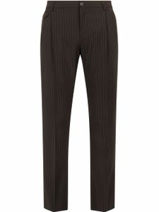 Dolce & Gabbana pantalon de costume à fines rayures - Noir