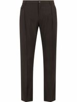 Dolce & Gabbana pantalon de costume à fines rayures - Noir