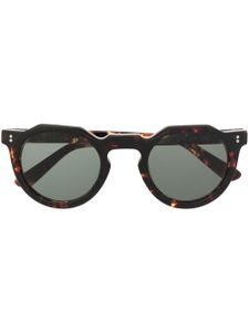 Lesca lunettes de soleil à monture effet écaille de tortue - Marron