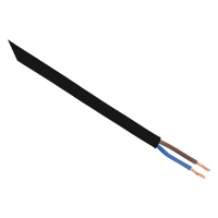 Q-Link Huishoudsnoer | Plat | Belastbaar tot 1200W | 2 x 0.75 mm² | 100 m | Zwart - 01.265.39