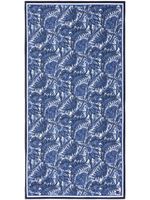 ETRO serviette de plage en coton à fleurs - Bleu