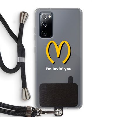 I'm lovin' you: Samsung Galaxy S20 FE / S20 FE 5G Transparant Hoesje met koord