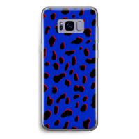 Blue Leopard: Samsung Galaxy S8 Transparant Hoesje - thumbnail