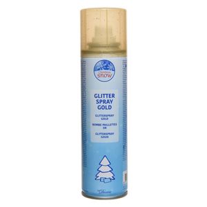 Decoratie spray/glitterspray goud 100 ml - Feestdecoratievoorwerp