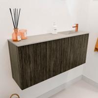 Toiletmeubel Mondiaz Joya Dlux | 90 cm | Meubelkleur Shadow | Faye wastafel Opalo Wasbak Rechts | 1 kraangat