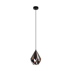 EGLO 49997 hangende plafondverlichting Flexibele montage E27 60 W Zwart, Koper