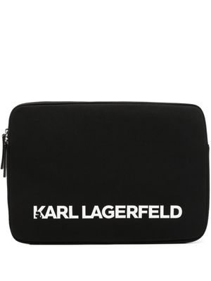 Karl Lagerfeld pochette pour ordinateur à logo imprimé - Noir