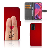 OPPO A54 5G | A74 5G | A93 5G Wallet Case met Pasjes Liefde - Origineel Romantisch Cadeau