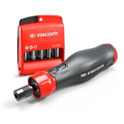 Facom ATPA4V.J12APB E-PROTWIST elektrische schroevendraaierset [12-delig] USB-C oplaadbaar - Phillips , Pozidriv , Torx