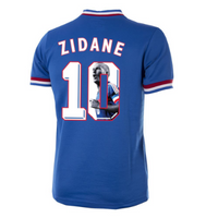 Frankrijk Retro Voetbalshirt 1971 + Zidane 10 (Photo Style) - thumbnail