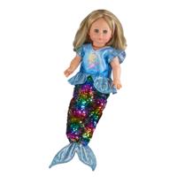 Heless Poppenjurk zeemeermin met pailletten, 28-35 cm