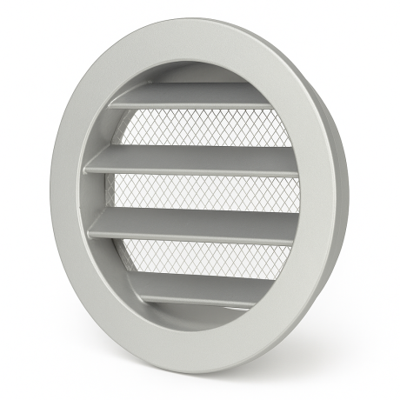 Ventilatierooster buiten Ø 150mm - Aluminium gevelrooster - Vliegen- en muggenwerend scherm