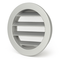 Ventilatierooster buiten Ø 150mm - Aluminium gevelrooster - Vliegen- en muggenwerend scherm