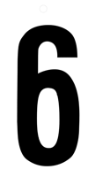 Metafranc Plakcijfer 100Mm Zwart 6 - WU0510800