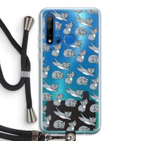 Poezen: Huawei P20 Lite (2019) Transparant Hoesje met koord