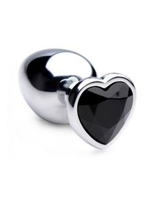 BS Black Heart Gem Anal Plug - Large