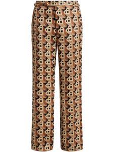 Casablanca pantalon en jacquard à coupe droite - Marron