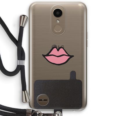 Kusje: LG K10 (2017) Transparant Hoesje met koord