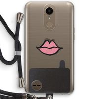 Kusje: LG K10 (2017) Transparant Hoesje met koord