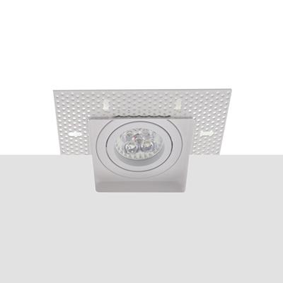 LED trimless spot kantelbaar GU10 4Watt vierkant WIT dimbaar