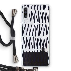 Marrakech Zigzag: Samsung Galaxy A70 Transparant Hoesje met koord