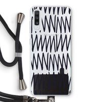 Marrakech Zigzag: Samsung Galaxy A70 Transparant Hoesje met koord