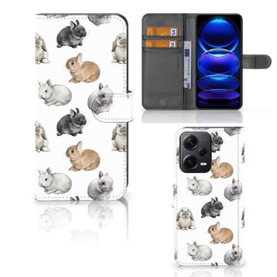 Telefoonhoesje | Met pasjeshouder | voor Xiaomi Poco X5 Pro | Note 12 Pro 5G Konijntjes
