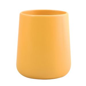 MSV Badkamer drinkbeker Malmo - Keramiek - saffraan geel - 8 x 10 cm   -