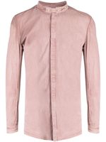 Boris Bidjan Saberi chemise en coton à col montant - Rose